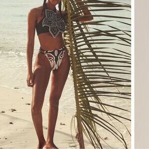 Anthropologie Black Minimalist Bikini Swimwear